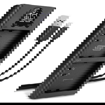 USB dubbele oplader A-2 voor A-1 - dubbele oplader voor Arlo Pro 2, Arlo Pro, Arlo Go (VMA4410 / VML4030) camera-accu's, oplaadkabel, voedingsadapter