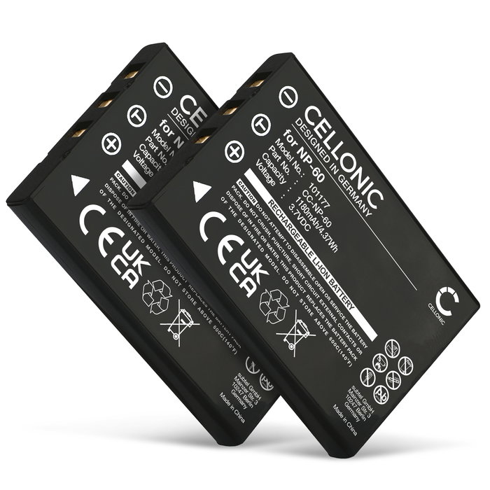 2x Batterie pour JAY-tech JayCam CX330 Jay Media JayCam DXC11 i430 i6628 1180mAh de CELLONIC
