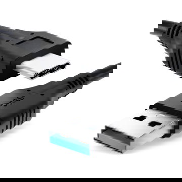 Câble USB C Type C de 1m pour montre Umidigi Bison (2020), Bison (2021), Bison GT, Bison Pro data et charge 3A noir en PVC