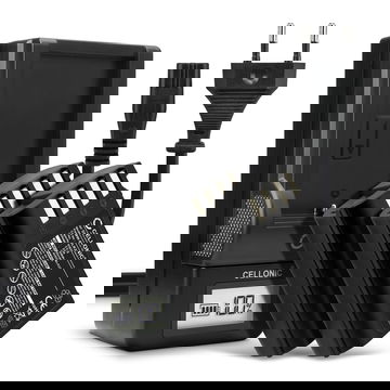 2x Batterij voor Panasonic Lumix G9 GH5 II GH5S DC-GH5 II DC-GH6 DC-S5 II DC-S5 IIX DC-G9 II DMW-BLK22 Accu (2250mAh, 7.4V) + Oplader van CELLONIC