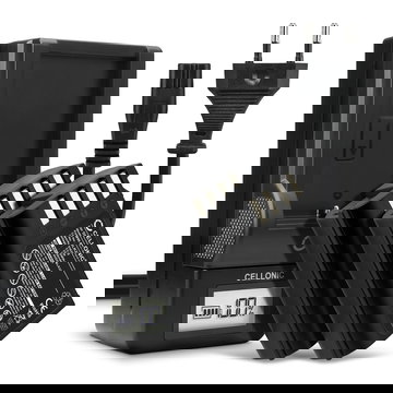 2x Batterie pour Panasonic Lumix G9 GH5 II GH5S DC-GH5 II DC-GH6 DC-S5 II DC-S5 IIX DC-G9 II DMW-BLK22 (2250mAh, 7.4V) + Chargeur de CELLONIC