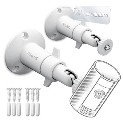 2x Camera ophangsysteem met 1/4 inch schroefdraad compatibel met Arlo, Ring, Blink, Eufy, Reolink, Wyze, Zumimall wandhouder veiligheidscamera bevestiging voor binnen en buiten, montage set