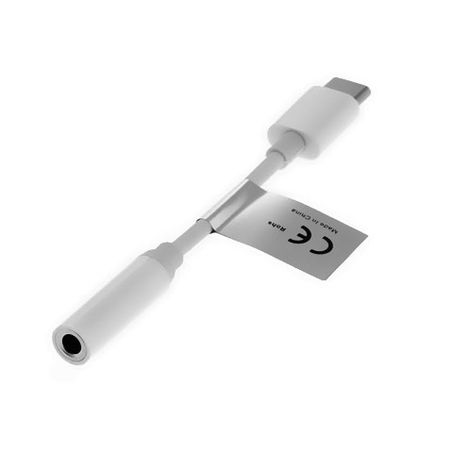 Audio Adapterkabel USB-C (Type-C) naar 3,5mm (Jack) voor OnePlus 13; Nord 5, CE5; 13R; Ulefone Gemini Pro – wit van subtel