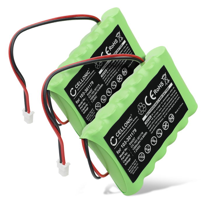 2x Visonic 103-303689 Batterie 1500mAh de CELLONIC