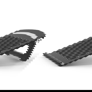 Support ABS noir petit et léger pour PC portable : réglable en hauteur - fonction 3en1 : rehausseur, refroidisseur, stabilisateur