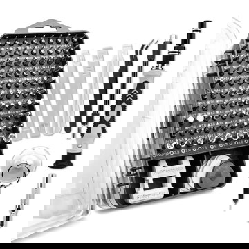 Schoevendraaier gereedschap set 122 delig, Toolkit met bithouder & schroevendraaier bitset - Torx Imbus Y Type - Reparatieset voor smartphone, laptop, beeldscherm, tablet enz