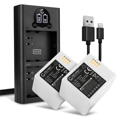 2x vervangende camera accu Arlo A-1, A-1B voor Arlo Pro 2, Arlo Pro 1 - vervangende batterij + Dubbele Oplader oplaadstation