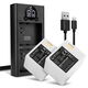 2x Accu Arlo A-1, A-1B 2000mAh + Dubbele Oplader