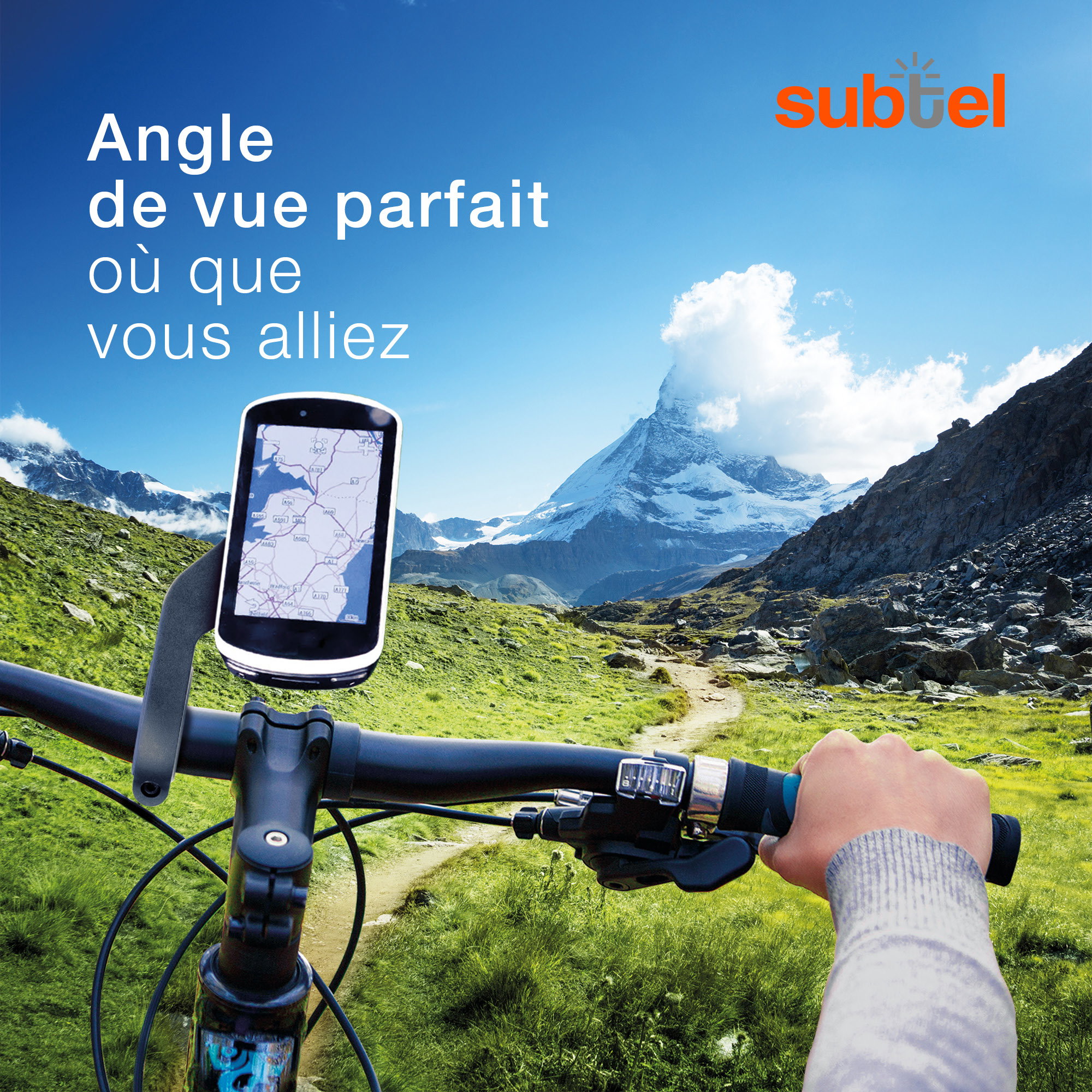 Support GPS Vélo Angle Réglable – Compatible Garmin Edge, XOSS, IGPSPORT, Guidon 25,4-31,8mm