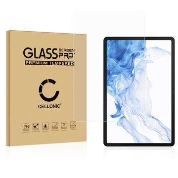 CELLONIC Screen Protector for Samsung Galaxy Tab S8 X700N Tablet Screen Cover Film - 2.5D 0,33mm Full Glue 9H Tempered Glass Display Screen Guard Crystal Clear