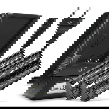 2 x 7.2V -7.4V vervangende accu NP-F550, NP-F750, NP-F330 + oplader BC-VM50 voor Sony DSR-PD150, HDR-FX7, HDR-FX1, HDR-FX1000, GV-HD700, DSR-PD170 camcorder