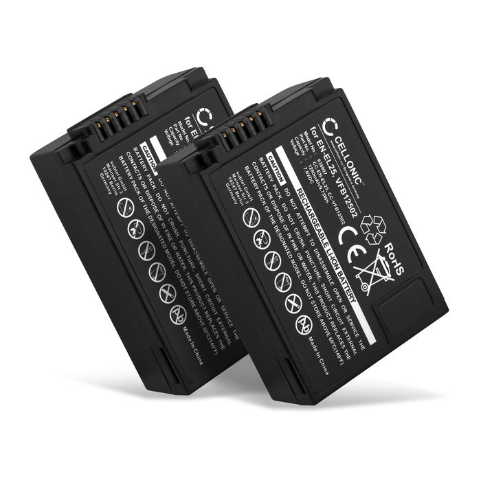 2x Camera accu voor Nikon Z 50 Accu 1280mAh 
