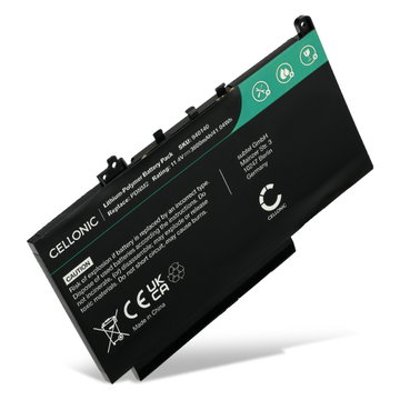 Batterie de rechange pour ordinateurs portables Dell Latitude 12 E7270 / Latitude 12 E7470 - 3600mAh 11.4V