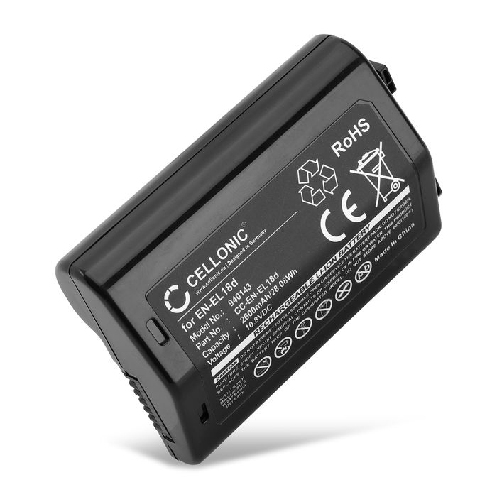 Batterie pour Nikon EN-EL18d Accu 2600mAh - Batterie de rechange appareil photo et caméra