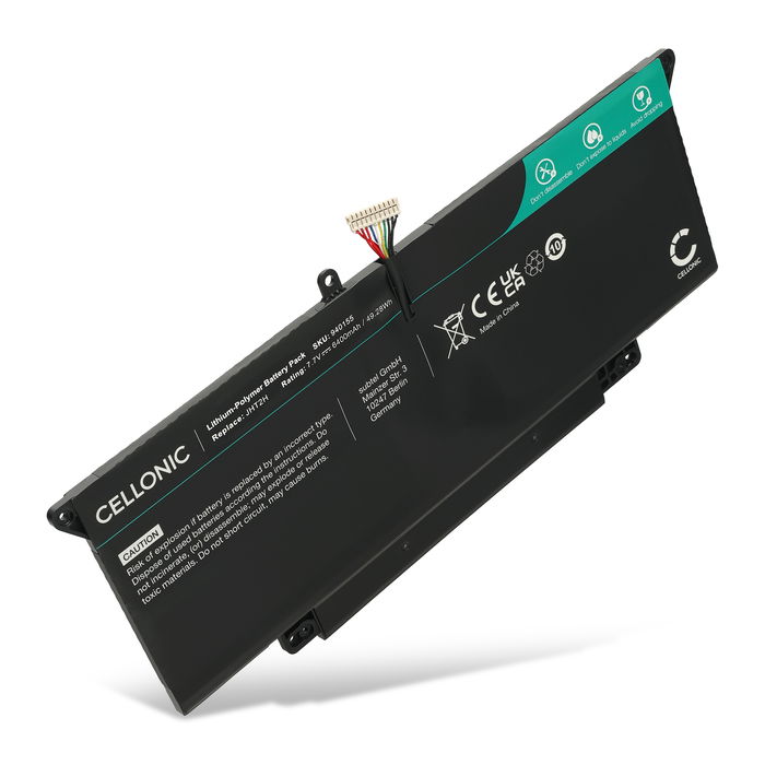 Vervangende batterij voor Dell JHT2H laptop - Extra of reserve accu 6400mAh