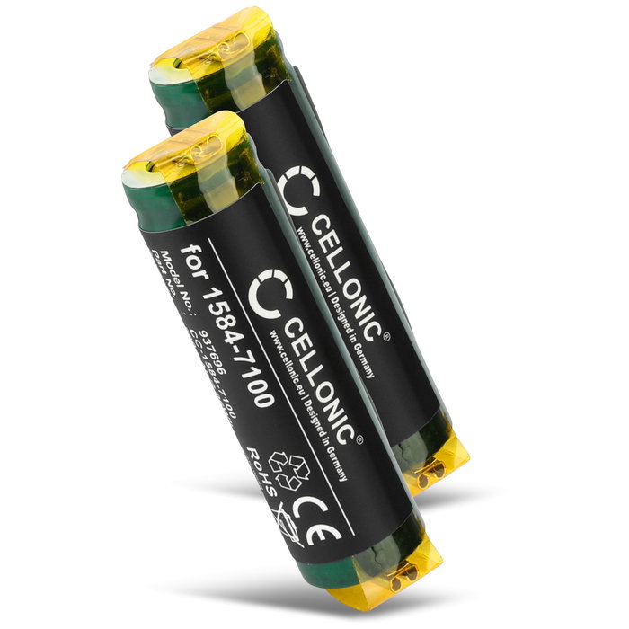 2x Moser ChromStyle 1584 Accu Batterij 800mAh van CELLONIC
