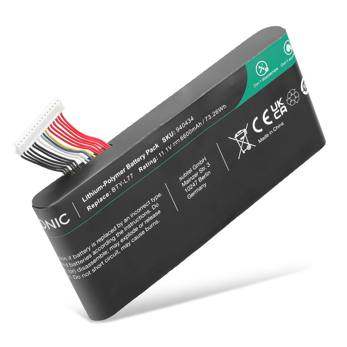 MSI BTY-L77 Batterie 6600mAh de subtel