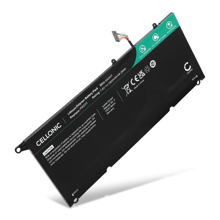 Dell XPS 13 9360 Batterie 7.6V 7800mAh de Cellonic
