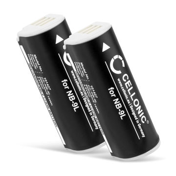2x NB-9L accu voor Canon IXUS 1000 HS 1100 HS IXUS 500 HS 510 HS ELPH 510 HS ELPH 520 HS ELPH 530 HS SD4500 IS - 600mAh vervangende accu voor camera