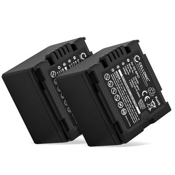 2x Batterij voor Panasonic NV-GS250 VDR-D250 NVGS320 NVGS500 GS400 GS180 GS60 CGA-DU12, CGA-DU14, CGA-DU21 Accu (1440mAh, 7.4V) van CELLONIC