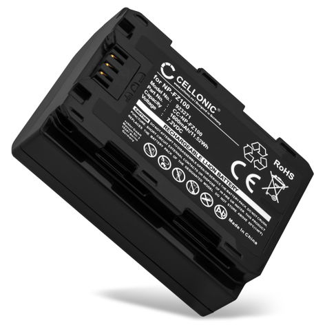 Batterij voor Sony A7 IV, Alpha 7 IV, A6700, A6600, A7S III, Alpha 9, Alpha 7R III NP-FZ100 Accu (1600mAh, 7.2V) van CELLONIC