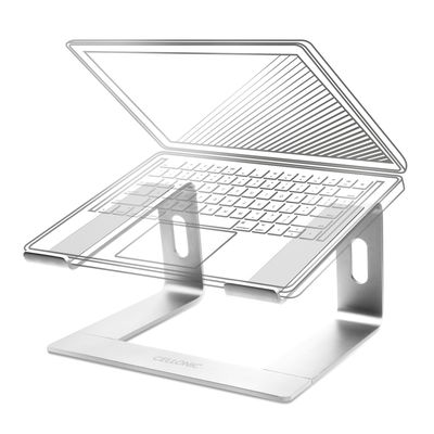 CELLONIC Universal Laptop Stand for Desk - Lightweight Aluminium Ergonomic Cooling Computer Riser Tray - Fits All Laptop & Notebook Types