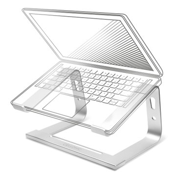 Support universel CELLONIC pour ordinateur portable - Tablette surélevée ergonomique réglable et refroidissante en aluminium léger - Ordinateurs portables de 4.1" à 8.5"