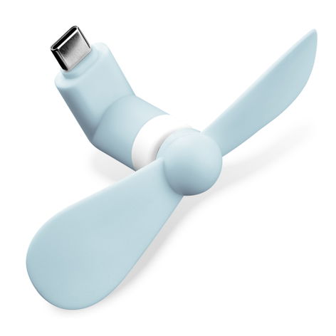 USB-C-telefoonventilator – Blauw
