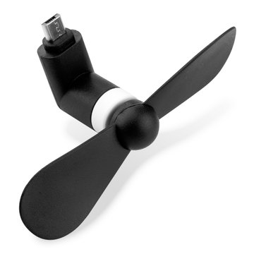 CELLONIC Micro USB Ventilator voor smartphone, Notebook, Tablet: Telefoon ventilator met USB-C aansluiting - Draagbare miniventilator - portable fan klein