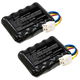 2x Accu WA3230, 50032774,LA0002,LA0002 2500mAh