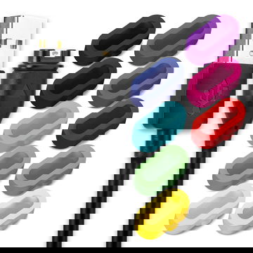 USB Kabel + 10x anti-stofkapje multicolor compatibel met Garmin Fenix 7, 6, 6 Pro, 6X Pro, Vivoactive 4, 4S, 3, Forerunner 945, 45, Venu 2 - 1m Oplaadkabel 1A Laad Snoer Datakabel zwart smartwatch