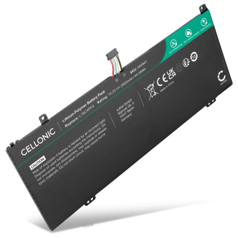 Battery for Lenovo ThinkBook 13s Gen 1, 13s IWL, 13s Gen 4, 13s-IML Gen1, L18C4PF0, L18D4PF0, L18M4PF0 l18c4pf0, 5b10s73499 (2900mAh, 15.2V) from CELLONIC