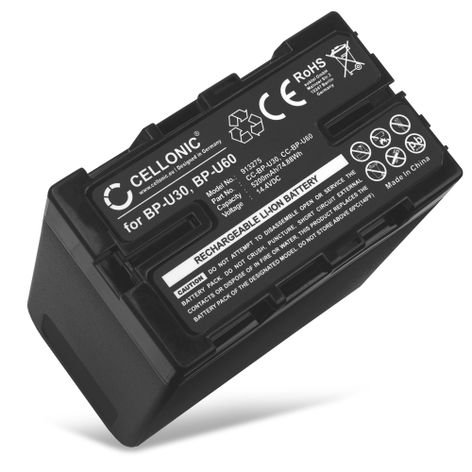 Batterij voor Sony PXW-FS7, PXW-FS7M2, PMW-EX1r, PXW-FS5K, PXW-FS5, PMW-300K1 BP-U30 BP-U35 BP-U60 BP-U70 BP-U90 Accu (5200mAh, 14.4V) van CELLONIC