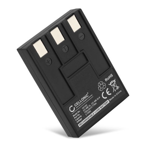 Batterij voor Canon Digital Ixus II, IXUS i, IXUS 750, IXUS 700. PowerShot SD500, SD100, SD110 750mAh camera van CELLONIC