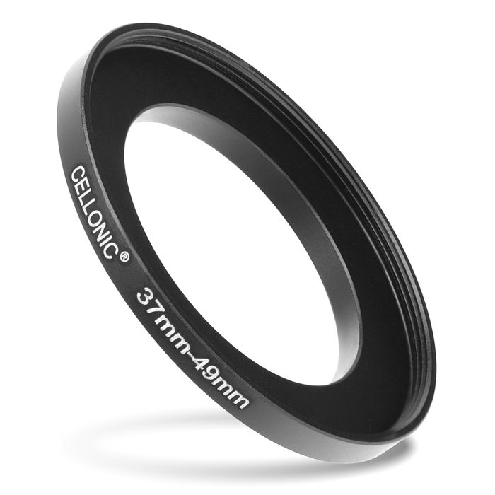 CELLONIC 37mm to 49mm Step Up Ring – Lens Filter & Hood Stepping Up Adapter Ring Mount Adapter for Canon, Nikon, Sony, Fuji, Olympus Camera Lenses