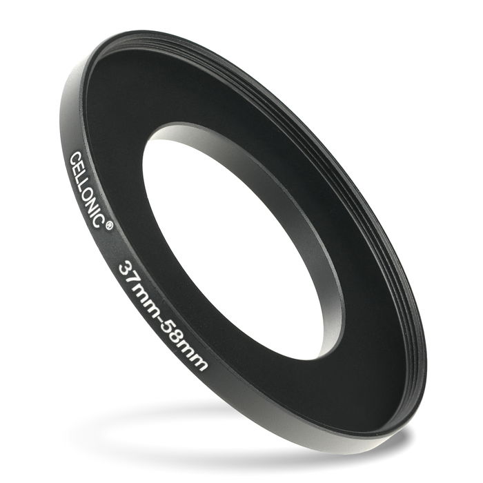 CELLONIC 37mm to 58mm Step Up Ring – Lens Filter & Hood Stepping Up Adapter Ring Mount Adapter for Canon, Nikon, Sony, Fuji, Olympus Camera Lenses