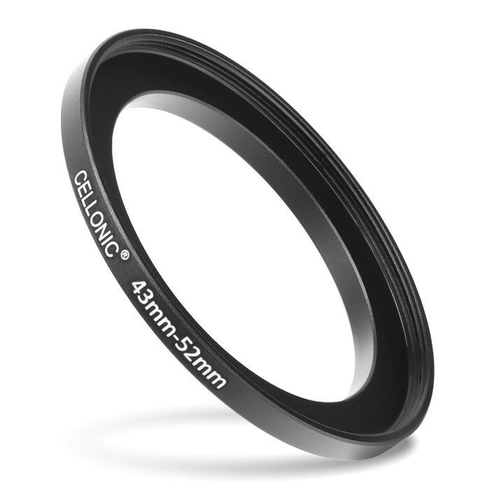 CELLONIC 43mm to 52mm Step Up Ring – Lens Filter & Hood Stepping Up Adapter Ring Mount Adapter for Canon, Nikon, Sony, Fuji, Olympus Camera Lenses