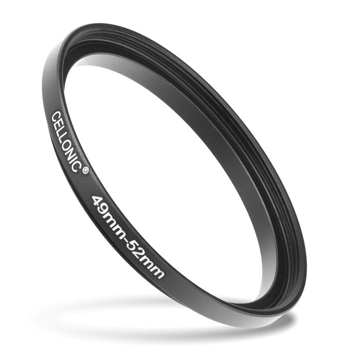 CELLONIC 49mm to 52mm Step Up Ring – Lens Filter & Hood Stepping Up Adapter Ring Mount Adapter for Canon, Nikon, Sony, Fuji, Olympus Camera Lenses