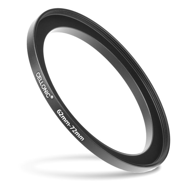 CELLONIC 62mm to 72mm Step Up Ring – Lens Filter & Hood Stepping Up Adapter Ring Mount Adapter for Canon, Nikon, Sony, Fuji, Olympus Camera Lenses