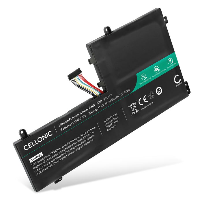 Vervangende batterij voor Lenovo L17M3PG2 laptop - Extra of reserve accu 4650mAh