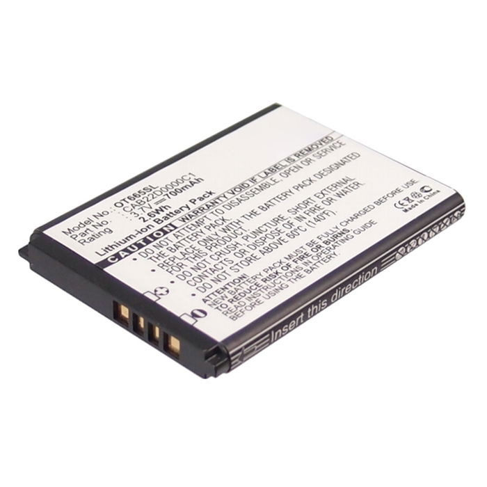 Batterij voor Alcatel CAB22D0000C1 Ersatzakku 700mAh, Batterie Handyakku