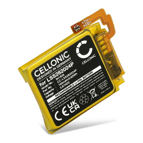 Battery for FitBit Sense 2, Versa 4 LSS282024P (160mAh, 3.87V) from CELLONIC