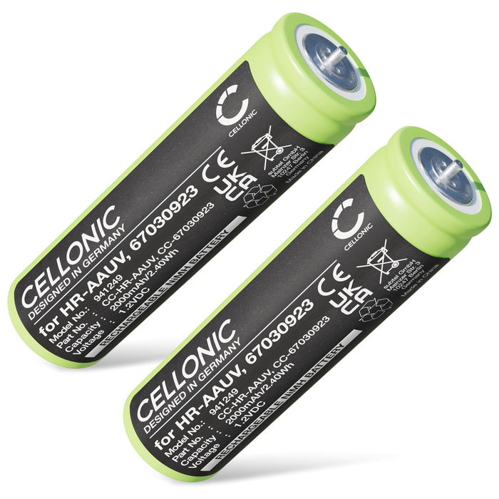 2x Braun Series 3 3000S Battery 2000mAh from CELLONIC