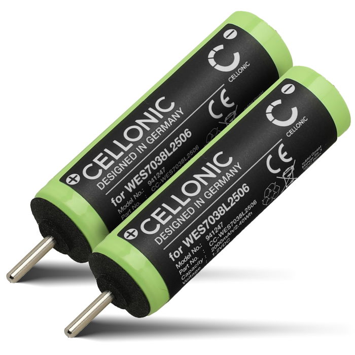 2x Panasonic WES7038L2506 Batterie 2000mAh de CELLONIC