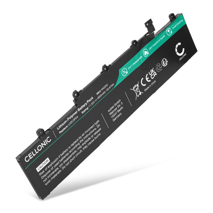 Lenovo ThinkPad E14 Gen 2 Batterie 11.52V 4850mAh de Cellonic