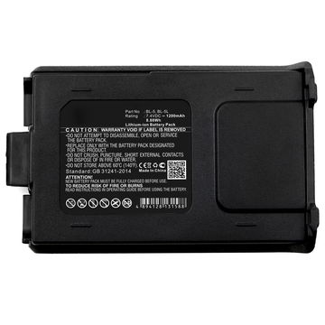 Batterie pour Baofeng BF-F8 Plus BF-F8HP BF-F9 BF-F9 V2 plus RD-5R TYT F8 TYT F9 UV-5A UV-5B UV-5C UV-5E UV-5R UV-5R Plus UV-5RA UV-5RE UV-5RHP UV-5RL UV-5RTP - BL-5, BL-5L (1200mAh) Batterie de remplacement