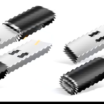 2x USBC USB Adapter - Verloopstuk van USB-C (female) naar USB-A (male) met connector voor laden en snelle gegevensoverdracht voor iPhone, iPad, Galaxy, Huawei, telefoon, tablet en laptop - zwart