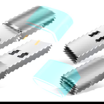 2x Adaptateur USB C vers USB - Adaptateur USB-C femelle vers USB-A mâle Chargement et transfert de données rapides Connecteur pour iPhone, iPad, Galaxy, téléphone, tablette, ordinateur portable - vert