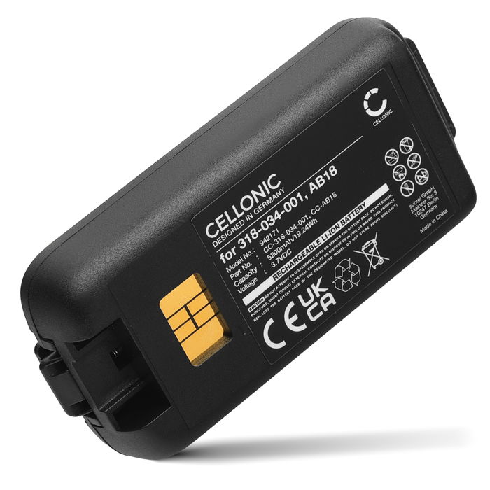 Accu voor Intermec CK3, CK3B, CK3X, CK3R, CK3A, CK3N, CK3N1, CK3C, CK3C1, EDA61K 318-034-001 (5200mAh, 3.7V) van CELLONIC