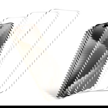 Apple iPhone 15 Pro, 3 x screen protector glass 6.1 2.5D Case-friendly 9H 0.33mm Full Glue, screen protector tempered glass